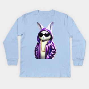 Hip-Hop Bunny Kids Long Sleeve T-Shirt